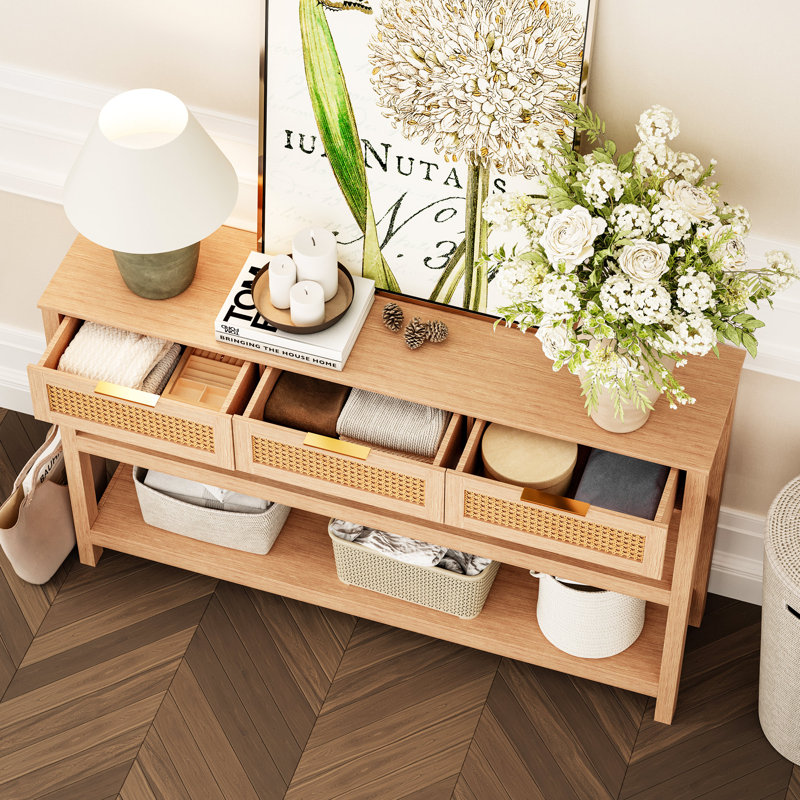 Bay Isle Home™ 51" Natural Entryway Console Table & Reviews | Wayfair